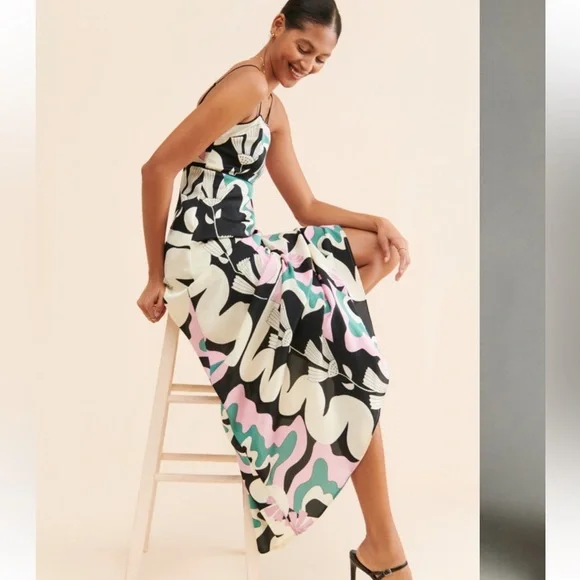 oopscool off-the-shoulder printed dress Printed Off-Shoulder Split Dress
